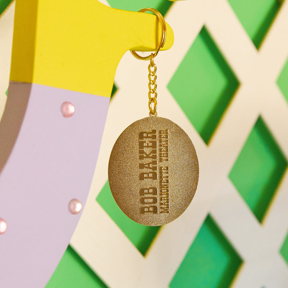 Daisy Enamel Keychain