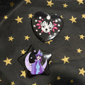 Wax Moon Purple Witch Pinback Button