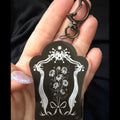 Wax Moon Wiz and Daisies Keychain
