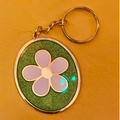 Daisy Enamel Keychain