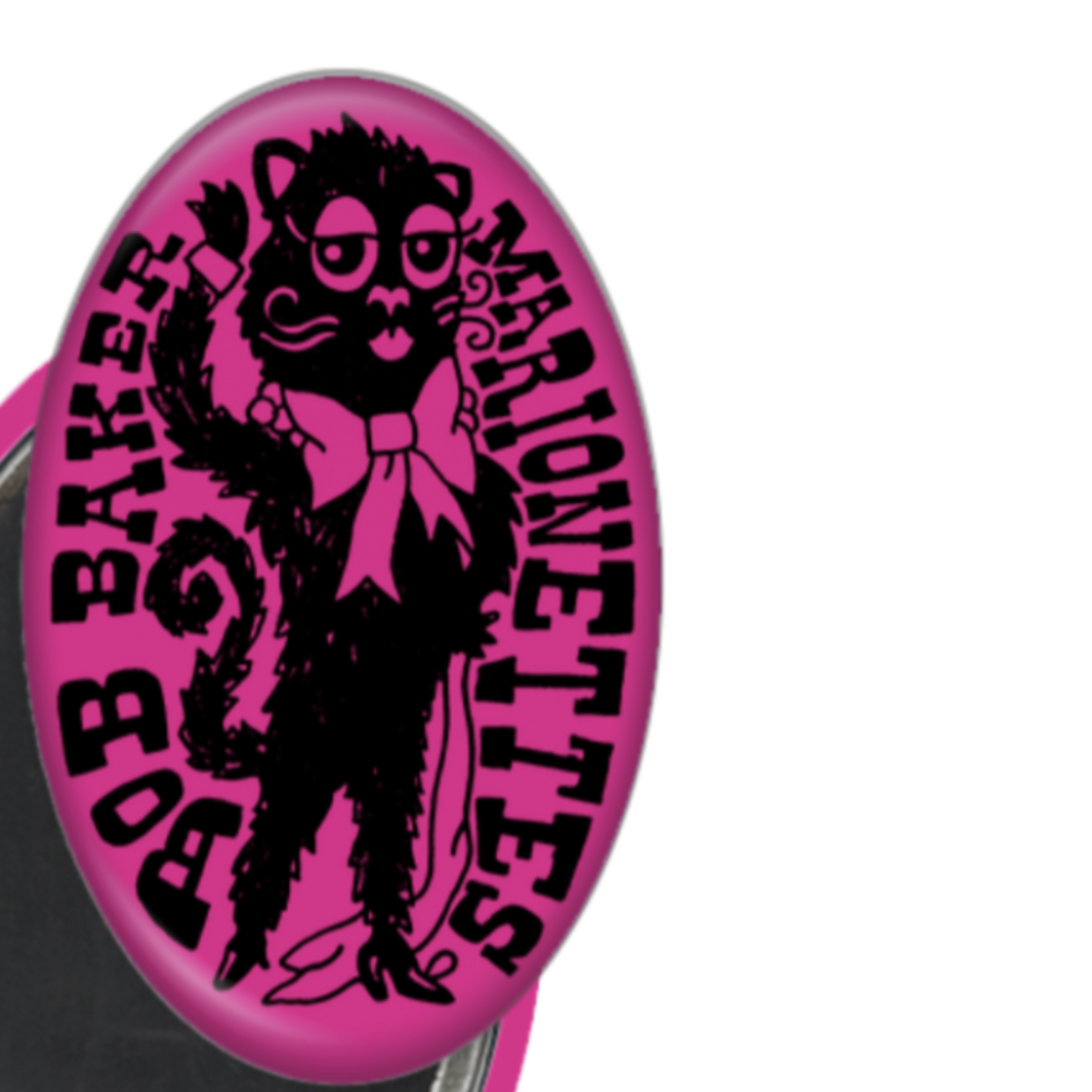 Black Cat Oval Magnet