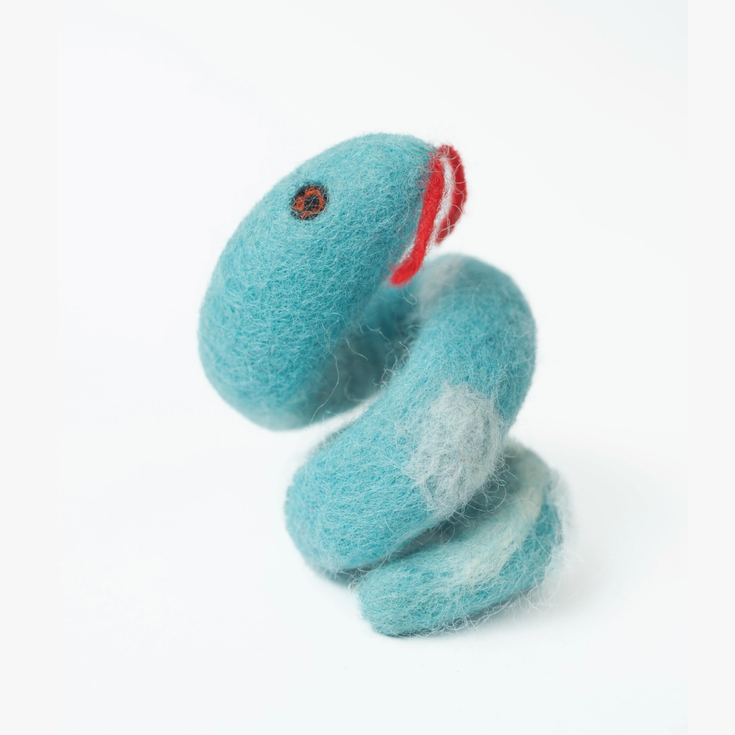 Wool Snake Finger Puppet