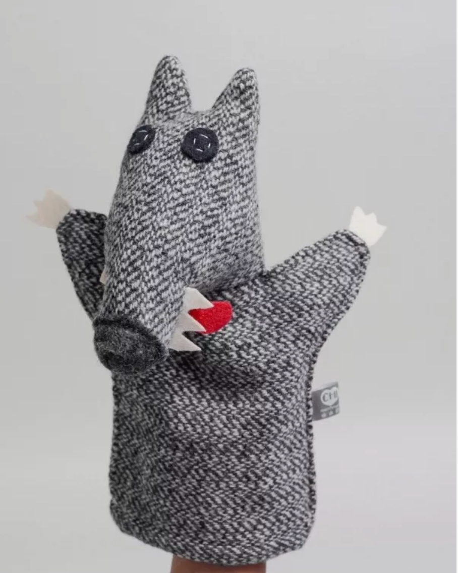 Coyote Wool Hand Puppet