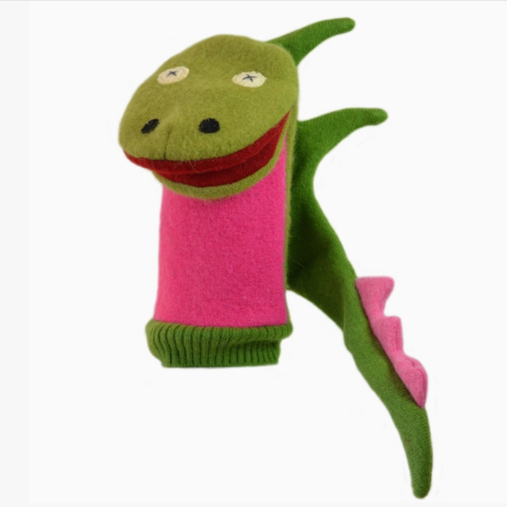 Dragon Reclaimed Wool Hand Puppet