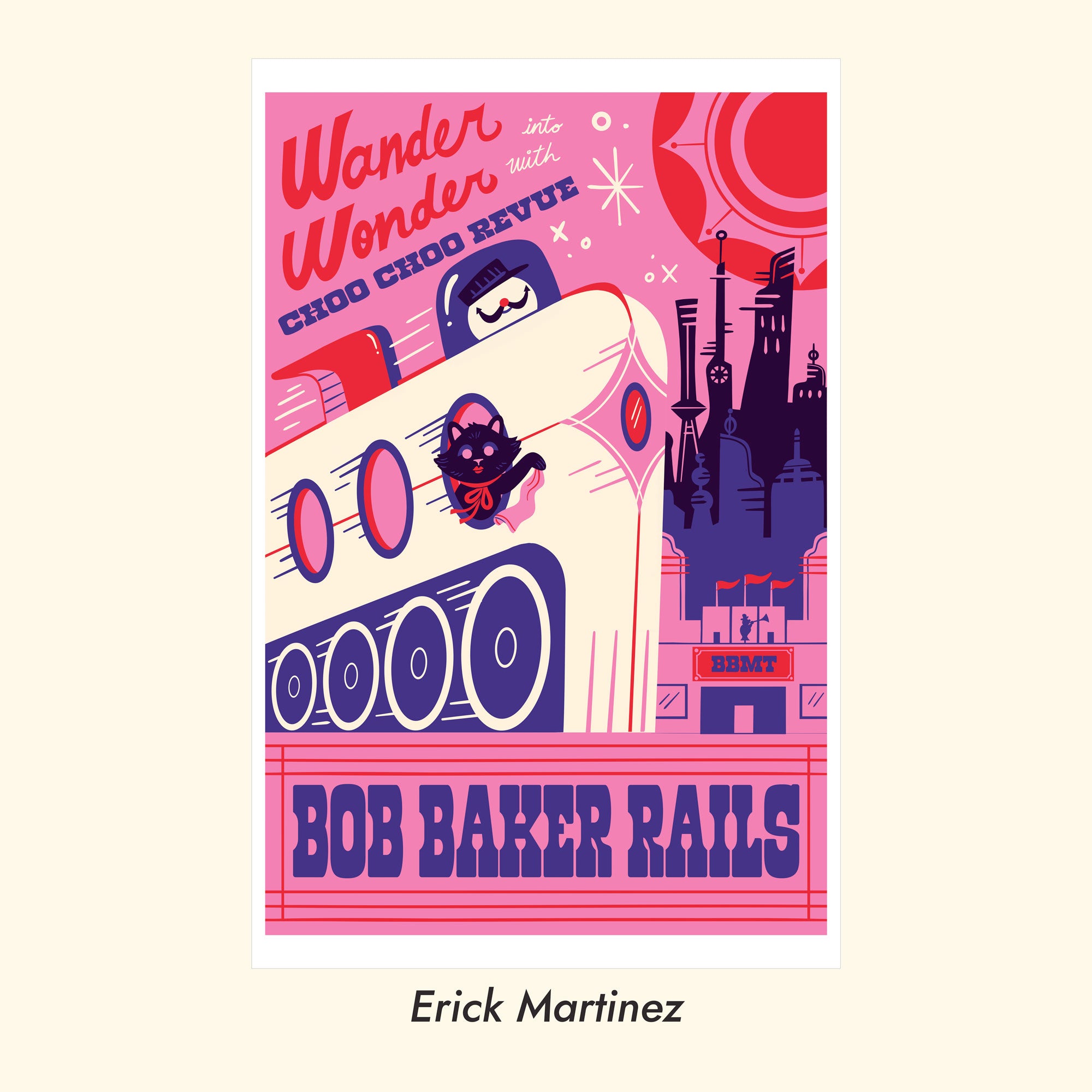 Bob Baker Rails Travel Poster