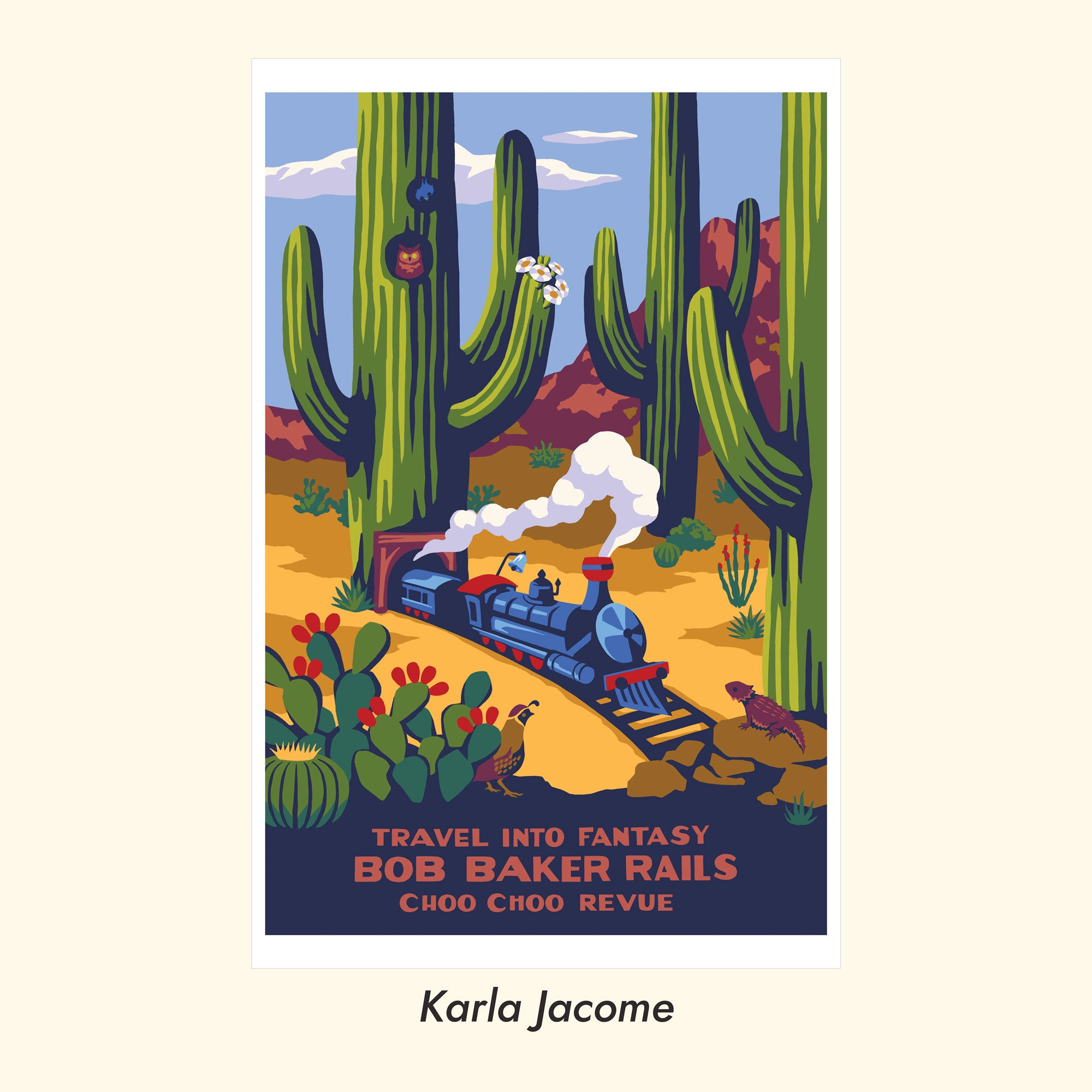 Bob Baker Rails Travel Poster