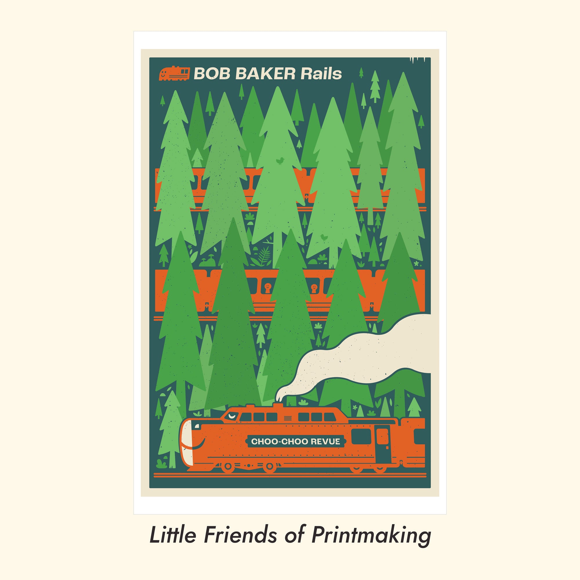 Bob Baker Rails Travel Poster